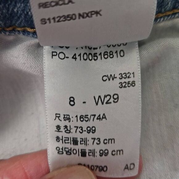 Levi Strauss Signature Heritage High Rise Shorts Faded Distressed Denim Blue 8 - Picture 4 of 6